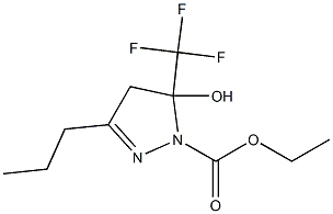 ethyl 5-hydroxy-3-propyl-5-(trifluoromethyl)-4,5-dihydro-1H-pyrazole-1-carboxylate 구조식 이미지