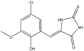 5-(5-chloro-2-hydroxy-3-methoxybenzylidene)-2-thioxo-4-imidazolidinone Structure