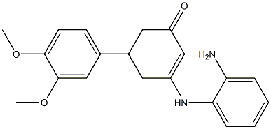 3-(2-aminoanilino)-5-(3,4-dimethoxyphenyl)-2-cyclohexen-1-one 구조식 이미지