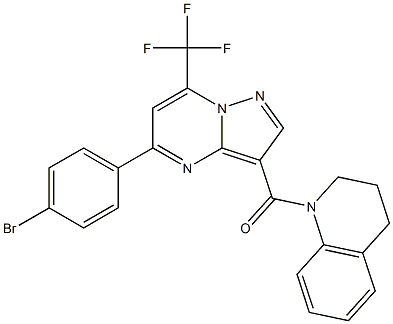 1-{[5-(4-bromophenyl)-7-(trifluoromethyl)pyrazolo[1,5-a]pyrimidin-3-yl]carbonyl}-1,2,3,4-tetrahydroquinoline Structure