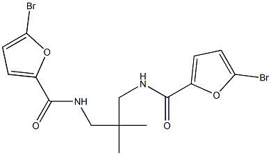 5-bromo-N-{3-[(5-bromo-2-furoyl)amino]-2,2-dimethylpropyl}-2-furamide 구조식 이미지