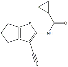 N-(3-cyano-5,6-dihydro-4H-cyclopenta[b]thien-2-yl)cyclopropanecarboxamide Structure