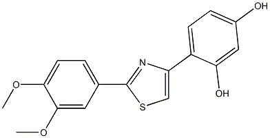 4-[2-(3,4-dimethoxyphenyl)-1,3-thiazol-4-yl]-1,3-benzenediol 구조식 이미지