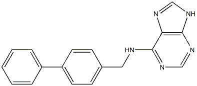 N-([1,1'-biphenyl]-4-ylmethyl)-N-(9H-purin-6-yl)amine 구조식 이미지