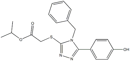 isopropyl {[4-benzyl-5-(4-hydroxyphenyl)-4H-1,2,4-triazol-3-yl]sulfanyl}acetate 구조식 이미지