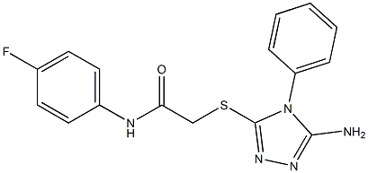 2-[(5-amino-4-phenyl-4H-1,2,4-triazol-3-yl)sulfanyl]-N-(4-fluorophenyl)acetamide Structure