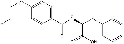 N-(4-butylbenzoyl)phenylalanine 구조식 이미지