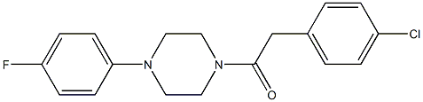 1-[(4-chlorophenyl)acetyl]-4-(4-fluorophenyl)piperazine Structure