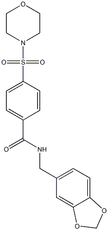 N-(1,3-benzodioxol-5-ylmethyl)-4-(4-morpholinylsulfonyl)benzamide Structure