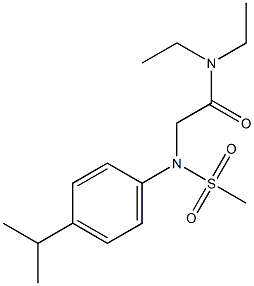 N,N-diethyl-2-[4-isopropyl(methylsulfonyl)anilino]acetamide 구조식 이미지