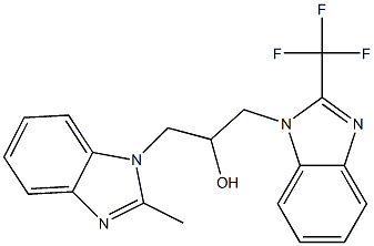 1-(2-methyl-1H-benzimidazol-1-yl)-3-[2-(trifluoromethyl)-1H-benzimidazol-1-yl]-2-propanol Structure