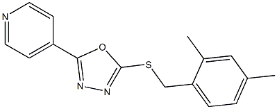 2,4-dimethylbenzyl 5-(4-pyridinyl)-1,3,4-oxadiazol-2-yl sulfide 구조식 이미지