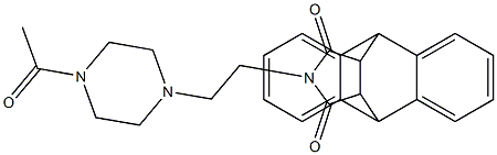 17-[2-(4-acetyl-1-piperazinyl)ethyl]-17-azapentacyclo[6.6.5.0~2,7~.0~9,14~.0~15,19~]nonadeca-2,4,6,9,11,13-hexaene-16,18-dione 구조식 이미지