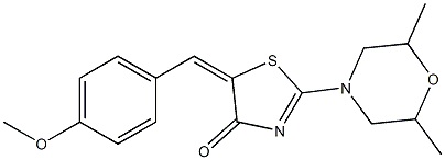 2-(2,6-dimethyl-4-morpholinyl)-5-(4-methoxybenzylidene)-1,3-thiazol-4(5H)-one Structure