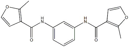 2-methyl-N-{3-[(2-methyl-3-furoyl)amino]phenyl}-3-furamide Structure