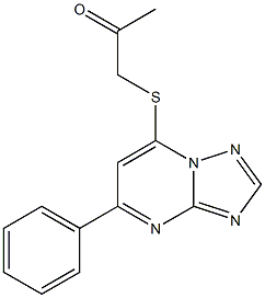 1-[(5-phenyl[1,2,4]triazolo[1,5-a]pyrimidin-7-yl)sulfanyl]acetone 구조식 이미지