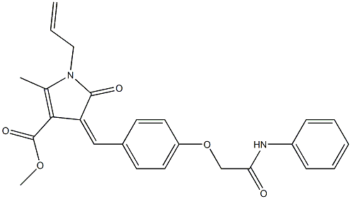 methyl 1-allyl-4-[4-(2-anilino-2-oxoethoxy)benzylidene]-2-methyl-5-oxo-4,5-dihydro-1H-pyrrole-3-carboxylate Structure