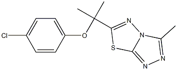 4-chlorophenyl1-methyl-1-(3-methyl[1,2,4]triazolo[3,4-b][1,3,4]thiadiazol-6-yl)ethylether Structure