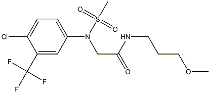 2-[4-chloro(methylsulfonyl)-3-(trifluoromethyl)anilino]-N-(3-methoxypropyl)acetamide 구조식 이미지