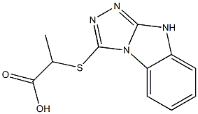 2-(9H-[1,2,4]triazolo[4,3-a]benzimidazol-3-ylsulfanyl)propanoic acid 구조식 이미지