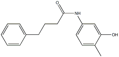 N-(3-hydroxy-4-methylphenyl)-4-phenylbutanamide 구조식 이미지