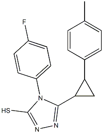 4-(4-fluorophenyl)-5-[2-(4-methylphenyl)cyclopropyl]-4H-1,2,4-triazol-3-yl hydrosulfide Structure