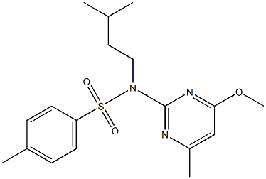 N-isopentyl-N-(4-methoxy-6-methyl-2-pyrimidinyl)-4-methylbenzenesulfonamide Structure