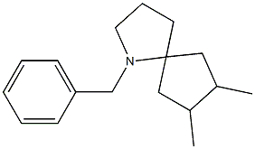 1-benzyl-7,8-dimethyl-1-azaspiro[4.4]nonane 구조식 이미지