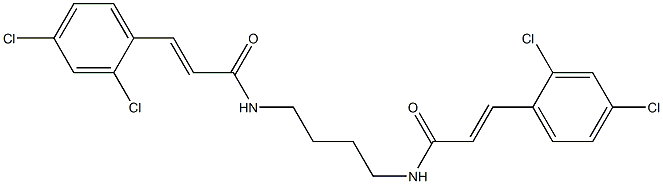 3-(2,4-dichlorophenyl)-N-(4-{[3-(2,4-dichlorophenyl)acryloyl]amino}butyl)acrylamide 구조식 이미지