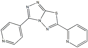 6-(2-pyridinyl)-3-(4-pyridinyl)[1,2,4]triazolo[3,4-b][1,3,4]thiadiazole 구조식 이미지