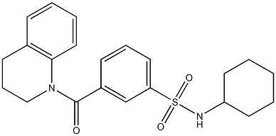 N-cyclohexyl-3-(3,4-dihydroquinolin-1(2H)-ylcarbonyl)benzenesulfonamide 구조식 이미지