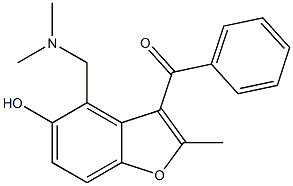 {4-[(dimethylamino)methyl]-5-hydroxy-2-methyl-1-benzofuran-3-yl}(phenyl)methanone 구조식 이미지