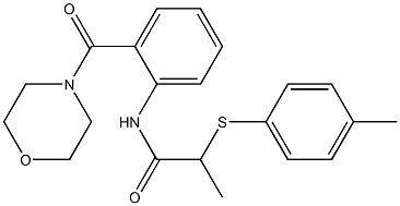 2-[(4-methylphenyl)sulfanyl]-N-[2-(4-morpholinylcarbonyl)phenyl]propanamide 구조식 이미지