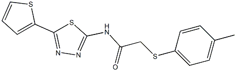 2-[(4-methylphenyl)sulfanyl]-N-[5-(2-thienyl)-1,3,4-thiadiazol-2-yl]acetamide Structure