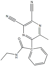 1-(5,6-dicyano-3-methyl-2-pyrazinyl)ethyl(phenyl)formamide 구조식 이미지