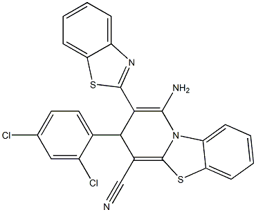 1-amino-2-(1,3-benzothiazol-2-yl)-3-(2,4-dichlorophenyl)-3H-pyrido[2,1-b][1,3]benzothiazole-4-carbonitrile Structure