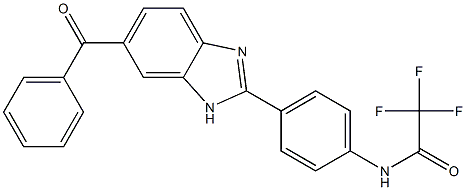 N-[4-(6-benzoyl-1H-benzimidazol-2-yl)phenyl]-2,2,2-trifluoroacetamide 구조식 이미지