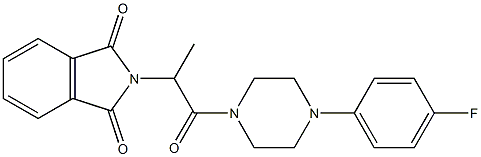 2-{2-[4-(4-fluorophenyl)-1-piperazinyl]-1-methyl-2-oxoethyl}-1H-isoindole-1,3(2H)-dione 구조식 이미지