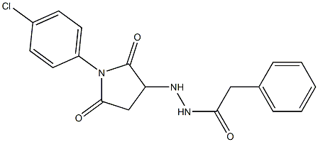 N'-[1-(4-chlorophenyl)-2,5-dioxopyrrolidin-3-yl]-2-phenylacetohydrazide Structure