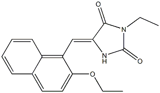 5-[(2-ethoxy-1-naphthyl)methylene]-3-ethyl-2,4-imidazolidinedione 구조식 이미지