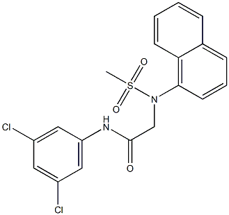 N-(3,5-dichlorophenyl)-2-[(methylsulfonyl)(1-naphthyl)amino]acetamide Structure