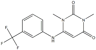 1,3-dimethyl-6-[3-(trifluoromethyl)anilino]-2,4(1H,3H)-pyrimidinedione Structure