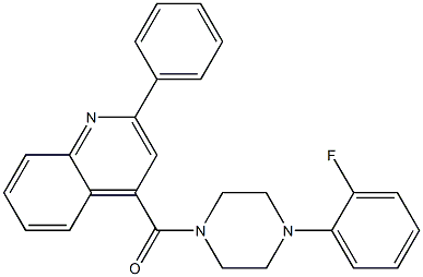 4-{[4-(2-fluorophenyl)-1-piperazinyl]carbonyl}-2-phenylquinoline 구조식 이미지