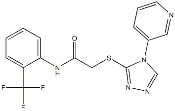 2-[(4-pyridin-3-yl-4H-1,2,4-triazol-3-yl)sulfanyl]-N-[2-(trifluoromethyl)phenyl]acetamide Structure