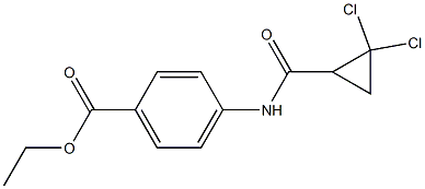 ethyl 4-{[(2,2-dichlorocyclopropyl)carbonyl]amino}benzoate 구조식 이미지
