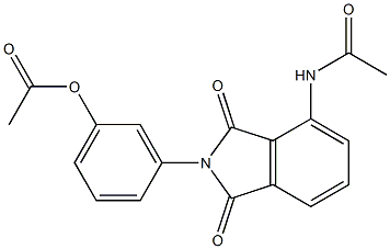 3-[4-(acetylamino)-1,3-dioxo-1,3-dihydro-2H-isoindol-2-yl]phenyl acetate Structure