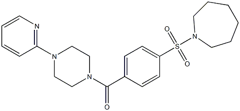 1-[(4-{[4-(2-pyridinyl)-1-piperazinyl]carbonyl}phenyl)sulfonyl]azepane 구조식 이미지