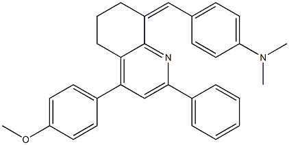 N-{4-[(4-(4-methoxyphenyl)-2-phenyl-6,7-dihydro-8(5H)-quinolinylidene)methyl]phenyl}-N,N-dimethylamine Structure