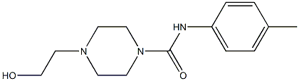 4-(2-hydroxyethyl)-N-(4-methylphenyl)-1-piperazinecarboxamide Structure