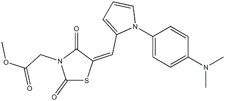 methyl [5-({1-[4-(dimethylamino)phenyl]-1H-pyrrol-2-yl}methylene)-2,4-dioxo-1,3-thiazolidin-3-yl]acetate Structure